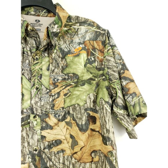 Mossy Oak Obsession Men's Size Medium Vented Short Sleeve Camouflage Shirt - Picture 4 of 7